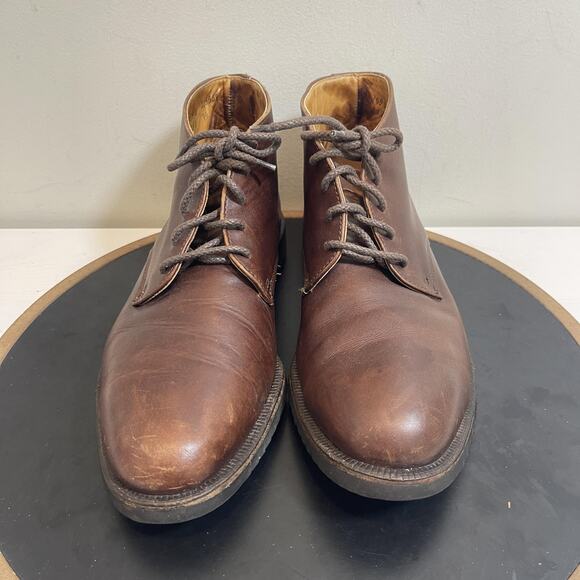 Cole Haan Brown Leather Ankle Boots Mens Size 10.5 D Vibram Chukka Boot Woodbury - Picture 3 of 10